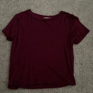 Maroon Crop Top
